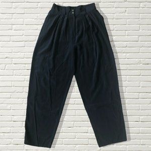 Adrienne Vittadini Pleated Silk Trousers Sz 14 EUC